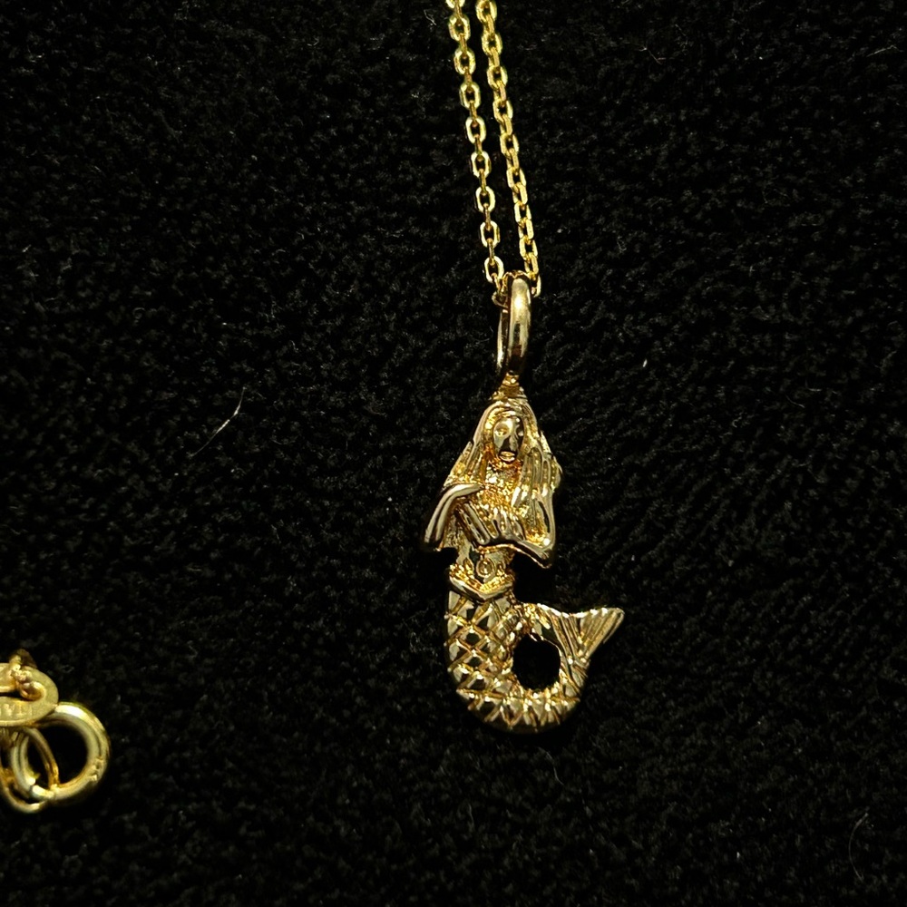 Gold Mermaid Pendant Necklace